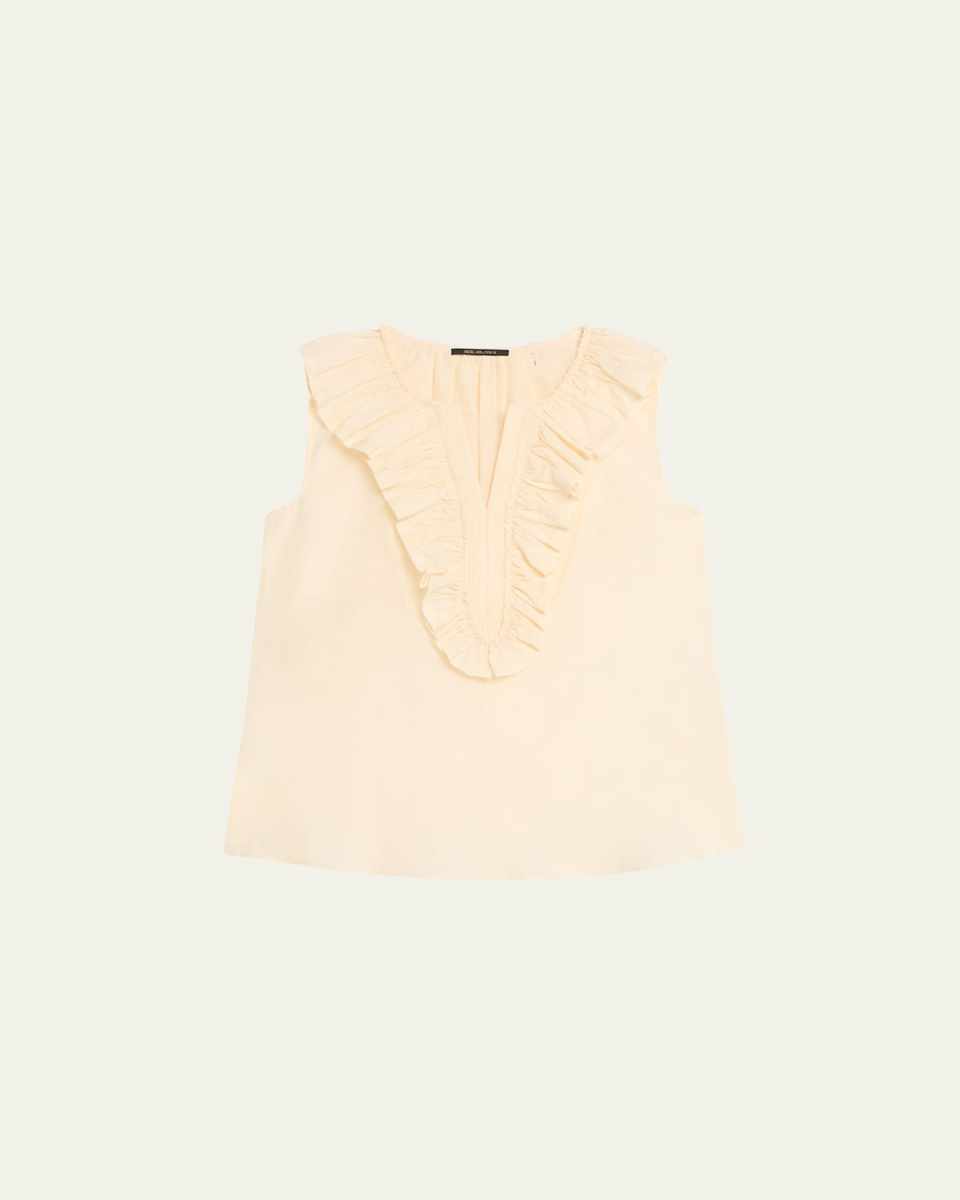 Florence Sleeveless Ruffle Blous
